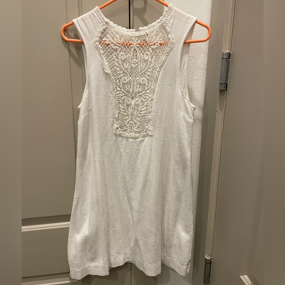 Free People White Lace Dress (Size: M)